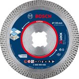 Bosch Professional 1x EXPERT HardCeramic X-LOCK Elmas Kesme Diskleri (Sert fayanslar, Sert taş, Ø 125 mm, Aksesuar Küçük Avuç Taşlama Makinesi)
