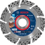 Bosch Professional 1x EXPERT MultiMaterial Elmas Kesme Diskleri (Beton, Donatılı beton, Tuğla, Yumuşak taş, Ø 115 mm, Aksesuar Küçük Avuç Taşlama Makinesi)