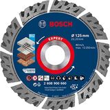 Bosch Professional 1x EXPERT MultiMaterial Elmas Kesme Diskleri (Beton, Donatılı beton, Tuğla, Yumuşak taş, Ø 125 mm, Aksesuar Küçük Avuç Taşlama Makinesi)