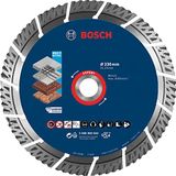Bosch Professional 1x EXPERT MultiMaterial Elmas Kesme Diskleri (Beton, Donatılı beton, Tuğla, Yumuşak taş, Ø 230 mm, Aksesuar Büyük Avuç Taşlama Makinesi)