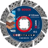 Bosch Professional 1x EXPERT MultiMaterial X-LOCK Elmas Kesme Diskleri (Beton, Donatılı beton, Tuğla, Yumuşak taş, Ø 125 mm, Aksesuar Küçük Avuç Taşlama Makinesi)