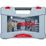 Bosch Professional 2608P00234 Bits/matkap Premium Set, beton matkabı, fayans matkabının, çeşitleri, matkap ucu, Ratschenschrauber Titan-Nitrid-kaplama sağlam, çanta, 76 parça