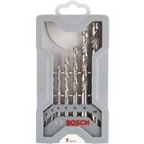 Bosch Professional 7 parça Mini X-Line metal matkap ucu seti (metal, HSS-G, taşlanmış, matkap aksesuarı) gri