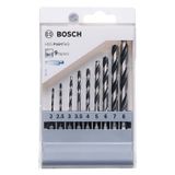 Bosch Professional 9 parçalı PointTeQ altıgen matkap seti (metal, çap: 2-8 mm, çalışma uzunluğu: 24-75 mm, toplam uzunluk: 60-117 mm, ¼" altıgen şaft, darbeli matkap ve matkap aksesuarı)