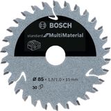 Bosch Professional Dairesel Testere Bıçağı, Standart (85 x 15 x 1,5 mm, 30 dişli, akülü daire testere aksesuarı)
