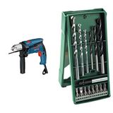 Bosch Professional Darbeli Matkap GSB 13 RE (600 W) + Bosch Beton Matkap Ucu ve Vidalama Seti, 15 Adet