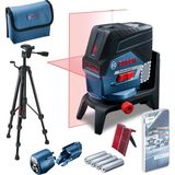 Bosch Professional GCL 2-50 C Çizgi Lazer (20m Çalışma Alanı [Alıcı ile 50 m], 4 x AA Pil, IP 54 Toza Karşı Koruma Sistemi, Kırmızı Lazer, RM2 Tutucu, BT 150 Tripod, Koruma Çantası)