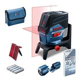 Bosch Professional GCL 2-50 C Çizgi Lazer (20m Çalışma Alanı [Alıcı ile 50 m], 4 x AA Pil, IP 54 Toza Karşı Koruma Sistemi, Kırmızı Lazer, RM2 Tutucu, Koruma Çantası)