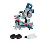 Bosch Professional GCM 18V-216 Akülü Gönye Kesme Makinesi (18 Volt, 2 x 8,0 Ah Akü, Şarj Cihazı, Testere bıçak çapı: 216 mm, Göbek çapı: 30 mm, Karton kutuda)