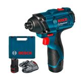 Bosch Professional GDR 120-LI Akülü Darbeli Somun Sıkma (12 Volt, 2 x 2,0 Ah Akü, Şarj Cihazı, Plastik Çanta, 100 Nm maks. tork, 1/4" altıgen uç girişi)