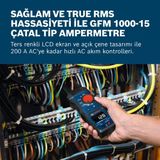 Bosch Professional Gfm 1000-15 Çatal Tip Ampermetre (1000V - 200A - True Rms) - 0601077400