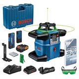 Bosch Professional GRL 650 CHVG Rotasyon Lazeri Set (Yeşil Lazer, Dış Mekan Tesviye, 1x18V 4,0 Ah Akü + Şarj Cihazı, Mobil Uygulama Destekli, Maksimum Çalışma Alanı: 650 m, Taşıma çantası)