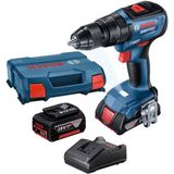 Bosch Professional GSB 18V-50 18V Darbeli 2.0 + 2.0 Ah Li-ion Çift Akülü Delme Vidalama - 06019h5103