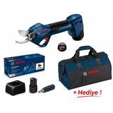 Bosch Professionel Ggp 12V-25 (2X3 Ah) Akülü Budama Makası + Bosch Bez Takım Alet Çantası - 06008D8100