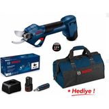 Bosch Professionel Ggp 12V-25 (2x3 Ah) Akülü Budama Makası + Bosch Bez Takım Alet Çantası