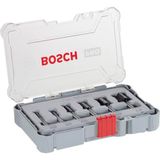 Bosch Profesyonel 6 parçalı oluk freze seti (ahşap için, 6 mm şaftlı üst frezeler için)