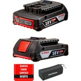Bosch Profesyonel Gba 18 Volt 2.0 Ah Li-On Akü Bosch 2 Amper Yedek Batarya - Şeffaf