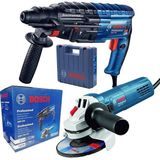 Bosch Profesyonel GBH 240 Kırıcı Delici 790 W + GWS 750-115 Avuç Taşlama Makinesi Yüksek Performans