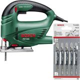 Bosch Pst 650 Compact 500 Watt Dekupaj Testere Makinesı Dekopaj + 5 Adet T144D Ahşap Testere Bıçağı