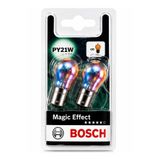 Bosch PY21W Magic Effect Diadem Sinyal Ampulü BAU15s 12V 21W Krom Görünüm Turuncu Işık 2 Adet