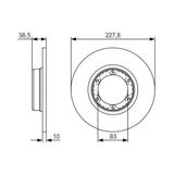 Bosch R12 Toros R5 75/85 227.5x10x6 DL Ön Fren Aynası
