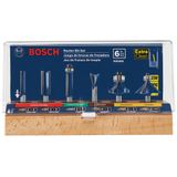 Bosch RBS006 ok ama l freze ucu seti, 1/4 in aft, sert metal donan m, 6 par a