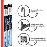 Bosch Renault Kangoo Ön Silecek Takımı 1997-2007 Uyumlu | Aerotwin Retrofit Serisi | 2'Li Set |