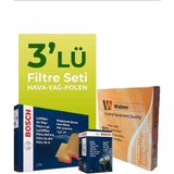 BOSCH Renault Symbol 1.5 Dizel Filtre Bakım Seti (2009-2013) 3 Lü