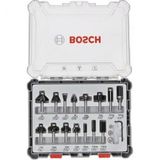 Bosch Şaftlı 8 mm 15 Parça Karışık Freze Ucu Seti