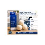 Bosch Siemens Profilo Orijinal Yün Kurutma Topu 3’lü Set – Doğal Yün Dryer Balls – Kurutma Makinesi İçin (600 kurutma)