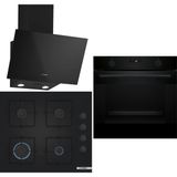Bosch Siyah 3 lü Ankastre Set 340 ( HUA736EA0T - POP6C6P30O - DWK63PJ60T(61T) ) - Buhar Destekli