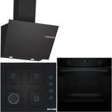 Bosch Siyah 3 Lü Ankastre Set 412 ( HUA736EA0T - POP6C6P30O - DWK66PJ60T ) - Buhar Destekli