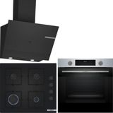 Bosch Siyah 3 Lü Ankastre Set 446 ( HUA717BR0T - POP6C6P30O - DWK67PJ60T ) - Buhar Destekli