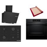 Bosch Siyah 3 Lü Ankastre Set 478 ( HJG852YT0T - POP7C6P30O - DWK67PJ60T ) 67CM Ocak - 3D Fry Hava ile Kızartma -