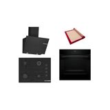 Bosch Siyah 3 Lü Ankastre Set (Hjg852yb0t-Pop7c6p30o-Dwk67pj60t) 3D Fry - Pişirme Matı İle