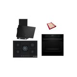 Bosch Siyah 3 Lü Ankastre Set (Hua717ba0t-Pnq7b6p30o-Dwk63pj60t) Buhar Desdtekli - Pişirme Matı İle