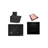 Bosch Siyah 3 Lü Ankastre Set (Hua717ba0t-Poh7c6p30o-Dwk67pj60t) Buhar Destekli - Pişirme Matı İle