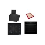 Bosch Siyah 3 Lü Ankastre Set (Hua717ba0t-Pop6c6p30o-Dwk67pj60t) Buhar Destekli - Pişirme Matı İle