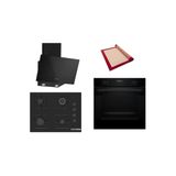 Bosch Siyah 3 Lü Ankastre Set (Hua717ba0t-Pop7c6p30o-Dwk63pj60t) Buhar Destekli - Pişirme Matı İle