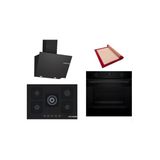 Bosch Siyah 3 Lü Ankastre Set (Hua736ea0t-Pnq7b6p30o-Dwk66pj60t) Buhar Destekli - Pişirme Matı İle