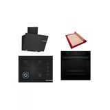 Bosch Siyah 3 Lü Ankastre Set (Hua736ea0t-Poh7c6p30o-Dwk67pj60t) Buhar Destekli - Pişirme Matı İle