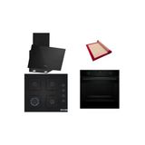 Bosch Siyah 3 Lü Ankastre Set (Hua736ea0t-Pop6c6p30o-Dwk63pj60t(61T))-Buhar Destekli-Fırın Matı İle