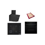 Bosch Siyah 3 Lü Ankastre Set (Hua736ea0t-Pop6c6p30o-Dwk67pj60t) Buhar Destekli - Pişirme Matı İle