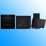 Bosch Siyah 3'lü Ankastre Set ( Hua717ba0t-pop6c6p30o-dwk63pj60t ) Siyah
