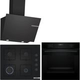 Bosch Siyah Ankastre Set HUA717BA0T-POP6C6P30O-DWK66PJ60T