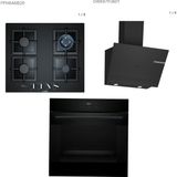 Bosch Siyah ITHAL EXCLUSIVE SET Ankastre Set (HJG852YB0T -FIRIN & PPH6A6I40OOCAK & DWK67PJ60T DAVLUMBAZ)