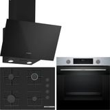 Bosch Siyah/Inox Ankastre Set HUA717BR0T-POP7C6P30O-DWK63PJ60T