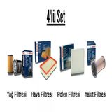 Bosch Skoda Fabia 1.0 2015-2019 4'lü Karbonlu Filtre Bakım Seti