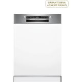 Bosch SMI4IKS50T Serie 4 Inox 5 Programlı Yarı Ankastre Bulaşık Makinesi - Gri - Standart