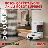 Bosch Spotless Advanced Çöp Istasyonlu Akıllı Robot Süpürge - Beyaz